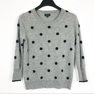 J. Crew | Polka Dot Sweater in Everyday Cashmere